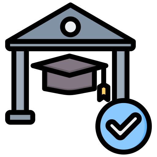 Admission - Free education icons