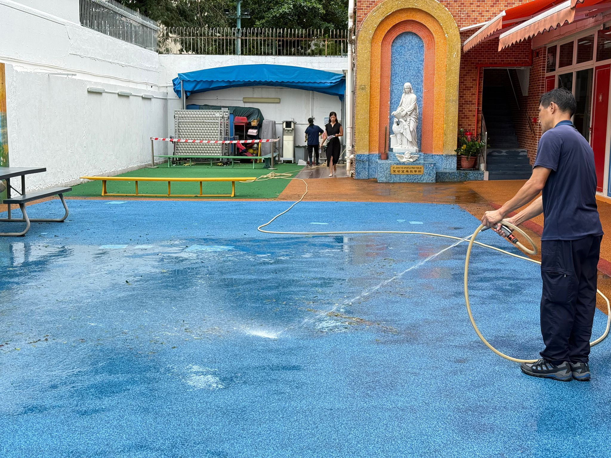 Community Heroes: Custodians and Teachers Restore Campus After Typhoon